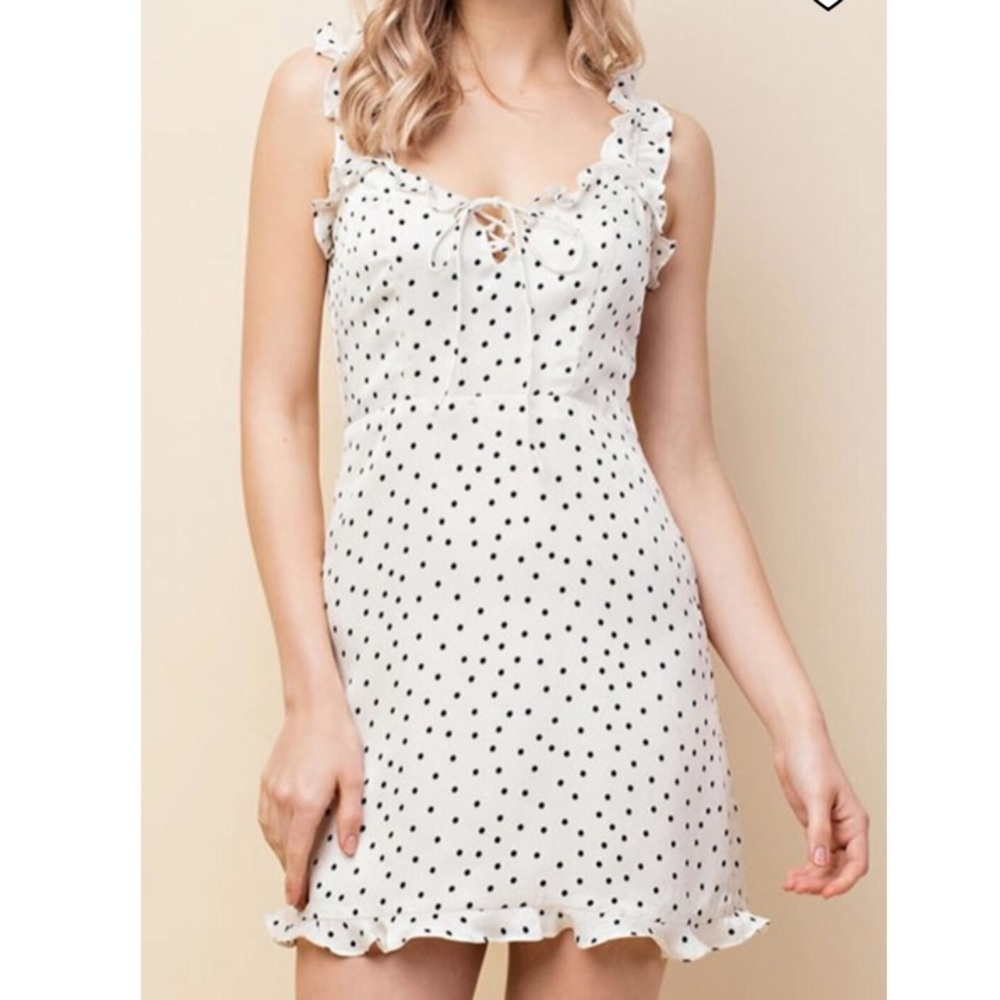 Wild Honey Polka Dot  Mini Dress (NWOT)-M